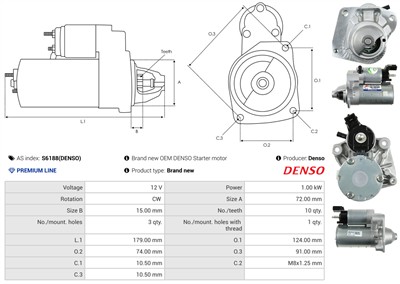 AS-PL S6188(DENSO) EAN: 5902129025191.