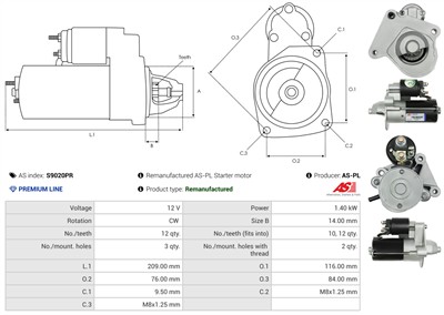 AS-PL S9020PR EAN: 5902129090489.