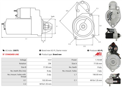 AS-PL S9075 EAN: 5901259460490.