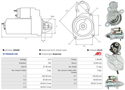 AS-PL S9445P EAN: 5902129148227.