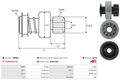 AS-PL SD3055 EAN: 5901259461534.