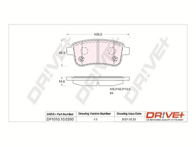 Dr!ve+ DP1010.10.0390 Číslo výrobce: DBP0390. EAN: 5907714160073.
