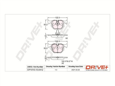 Dr!ve+ DP1010.10.0412 Číslo výrobce: DBP0412. EAN: 5907714160172.