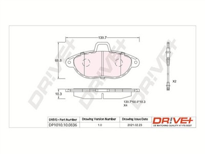 Dr!ve+ DP1010.10.0836 Číslo výrobce: DBP0836. EAN: 5907714160998.