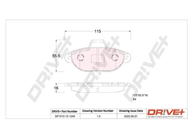 Dr!ve+ DP1010.10.1249 Číslo výrobce: DBP1249. EAN: 7640250074739.