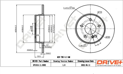 Dr!ve+ DP1010.11.0092 Číslo výrobce: DBD0092. EAN: 609843811448.