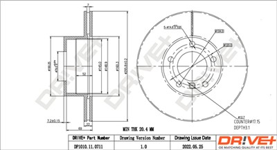 Dr!ve+ DP1010.11.0711 Číslo výrobce: DBD0711. EAN: 609843817631.