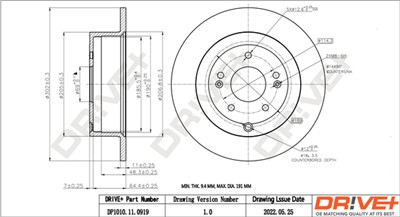 Dr!ve+ DP1010.11.0919 Číslo výrobce: DBD0919. EAN: 609843819710.