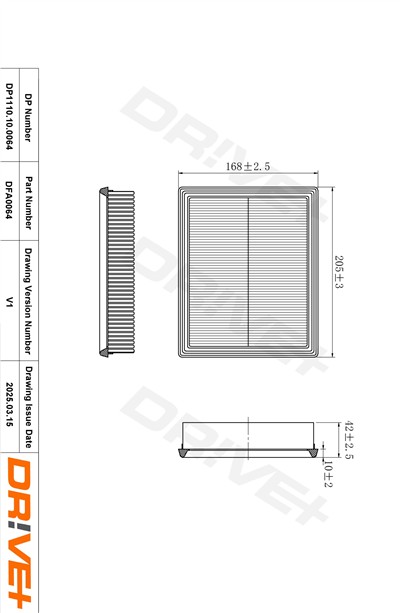 Dr!ve+ DP1110.10.0064 Číslo výrobce: DFA0064. EAN: 5907714165252.