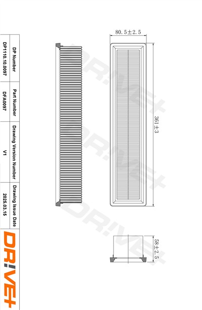 Dr!ve+ DP1110.10.0097 Číslo výrobce: DFA0097. EAN: 5907714165146.