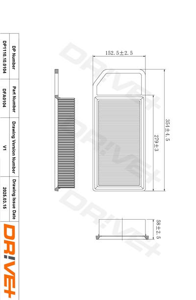 Dr!ve+ DP1110.10.0104 Číslo výrobce: DFA0104. EAN: 5907714165320.