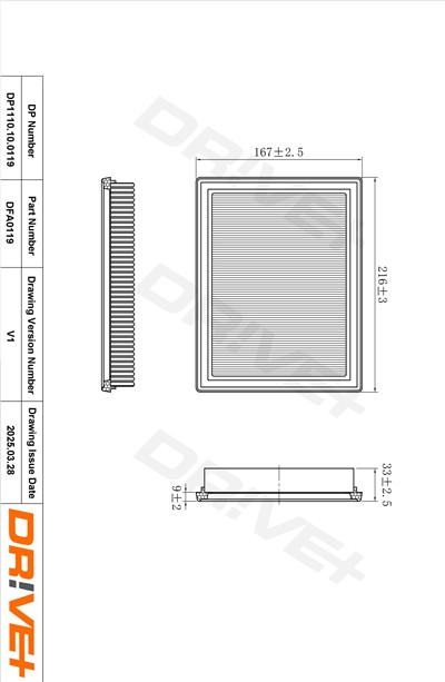 Dr!ve+ DP1110.10.0119 Číslo výrobce: DFA0119. EAN: 5907714165122.