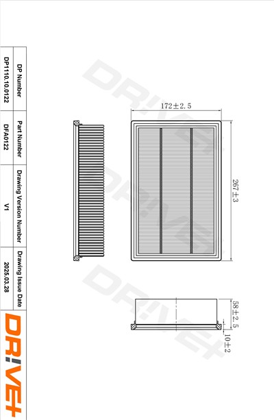 Dr!ve+ DP1110.10.0122 Číslo výrobce: DFA0122. EAN: 5907714165153.