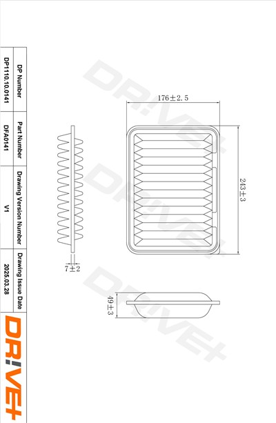 Dr!ve+ DP1110.10.0141 Číslo výrobce: DFA0141. EAN: 5907714165139.