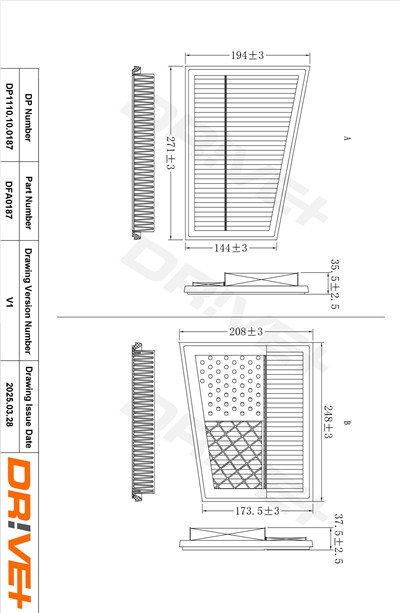 Dr!ve+ DP1110.10.0187 Číslo výrobce: DFA0187. EAN: 5907714165269.