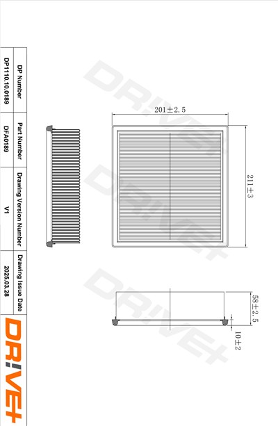 Dr!ve+ DP1110.10.0189 Číslo výrobce: DFA0189. EAN: 5907714151637.