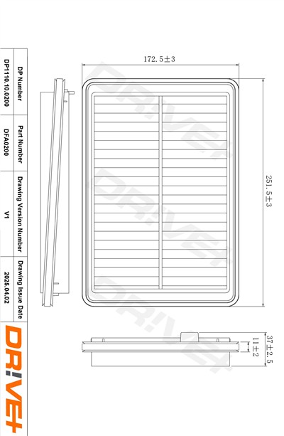 Dr!ve+ DP1110.10.0200 Číslo výrobce: DFA0200. EAN: 5907714151743.