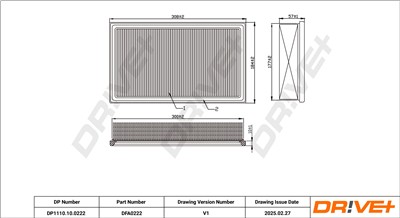 Dr!ve+ DP1110.10.0222 Číslo výrobce: DFA0222. EAN: 5907714151965.