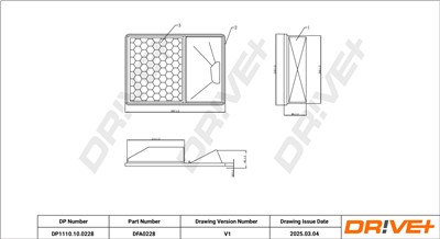 Dr!ve+ DP1110.10.0228 Číslo výrobce: DFA0228. EAN: 5907714152023.