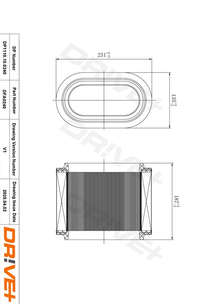 Dr!ve+ DP1110.10.0240 Číslo výrobce: DFA0240. EAN: 5907714169717.