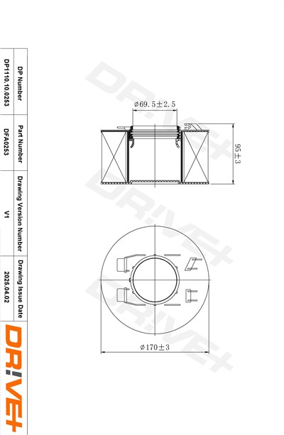 Dr!ve+ DP1110.10.0253 Číslo výrobce: DFA0253. EAN: 5907714169847.
