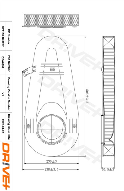 Dr!ve+ DP1110.10.0257 Číslo výrobce: DFA0257. EAN: 5907714169885.