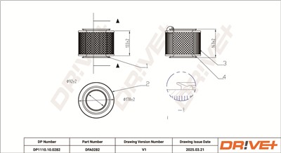 Dr!ve+ DP1110.10.0282 Číslo výrobce: DFA0282. EAN: 5907714170133.