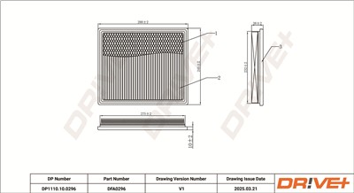 Dr!ve+ DP1110.10.0296 Číslo výrobce: DFA0296. EAN: 5907714170270.
