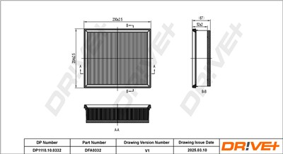 Dr!ve+ DP1110.10.0332 Číslo výrobce: DFA0332. EAN: 5907714170638.