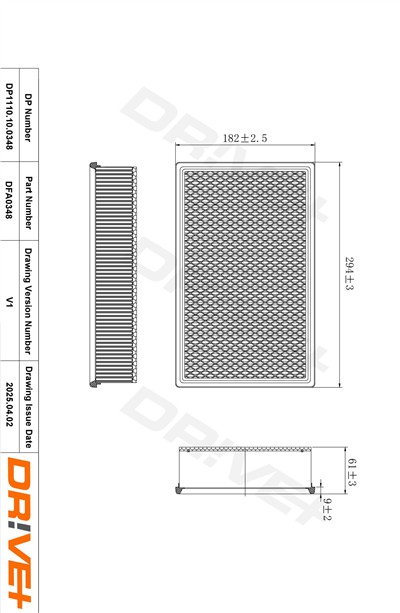 Dr!ve+ DP1110.10.0348 Číslo výrobce: DFA0348. EAN: 5907714170799.