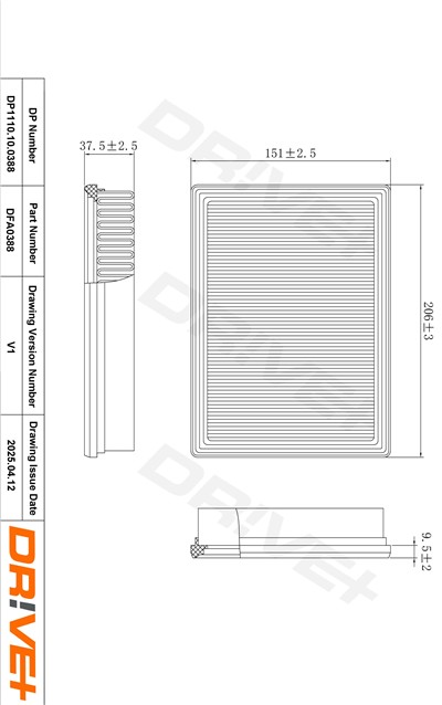 Dr!ve+ DP1110.10.0388 Číslo výrobce: DFA0388. EAN: 5907714171192.