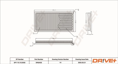 Dr!ve+ DP1110.10.0435 Číslo výrobce: DFA0435. EAN: 5907714171666.