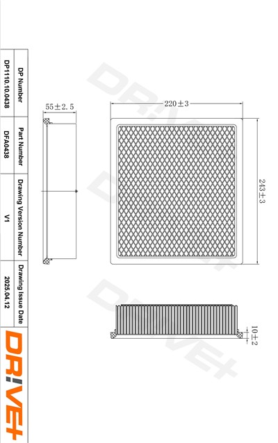 Dr!ve+ DP1110.10.0438 Číslo výrobce: DFA0438. EAN: 5907714171697.