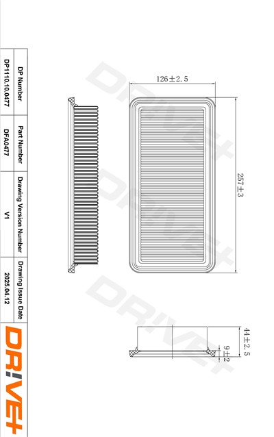 Dr!ve+ DP1110.10.0477 Číslo výrobce: DFA0477. EAN: 5907714172083.
