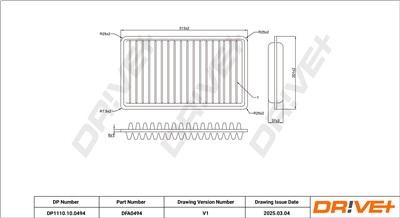Dr!ve+ DP1110.10.0494 Číslo výrobce: DFA0494. EAN: 5907714172250.