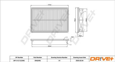 Dr!ve+ DP1110.10.0496 Číslo výrobce: DFA0496. EAN: 5907714172274.