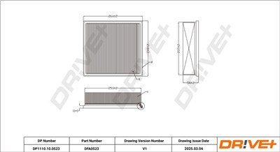 Dr!ve+ DP1110.10.0523 Číslo výrobce: DFA0523. EAN: 5907714172540.