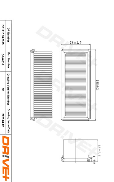 Dr!ve+ DP1110.10.0535 Číslo výrobce: DFA0535. EAN: 5907714172663.