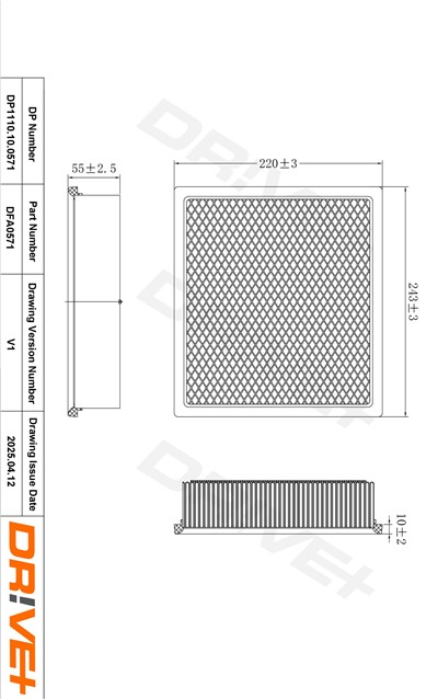 Dr!ve+ DP1110.10.0571 Číslo výrobce: DFA0571. EAN: 5907714173028.