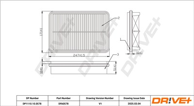 Dr!ve+ DP1110.10.0578 Číslo výrobce: DFA0578. EAN: 5907714173097.