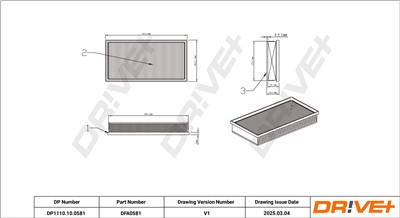 Dr!ve+ DP1110.10.0581 Číslo výrobce: DFA0581. EAN: 5907714173127.