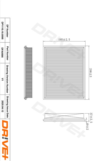 Dr!ve+ DP1110.10.0595 Číslo výrobce: DFA0595. EAN: 5907714173264.