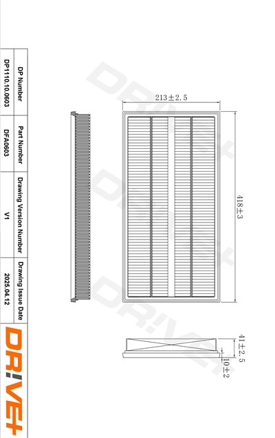 Dr!ve+ DP1110.10.0603 Číslo výrobce: DFA0603. EAN: 5907714173349.