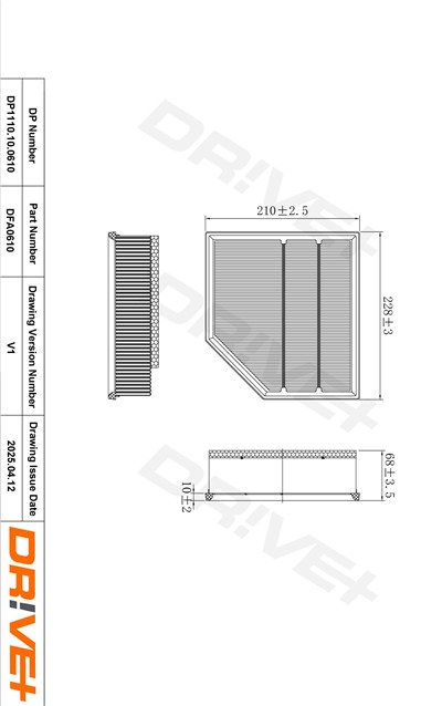 Dr!ve+ DP1110.10.0610 Číslo výrobce: DFA0610. EAN: 5907714173417.