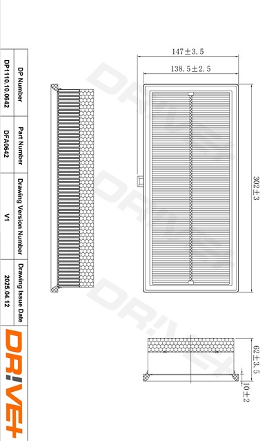 Dr!ve+ DP1110.10.0642 Číslo výrobce: DFA0642. EAN: 5907714173738.