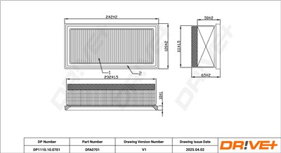 Dr!ve+ DP1110.10.0701 Číslo výrobce: DFA0701. EAN: 5907714174322.