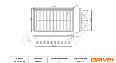 Dr!ve+ DP1110.10.0705 Číslo výrobce: DFA0705. EAN: 5907714174360.