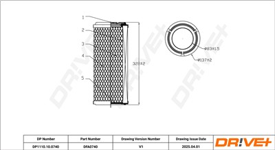 Dr!ve+ DP1110.10.0740 Číslo výrobce: DFA0740. EAN: 5907714174711.