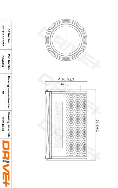 Dr!ve+ DP1110.10.0752 Číslo výrobce: DFA0752. EAN: 5907714174834.
