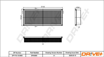 Dr!ve+ DP1110.10.0800 Číslo výrobce: DFA0800.